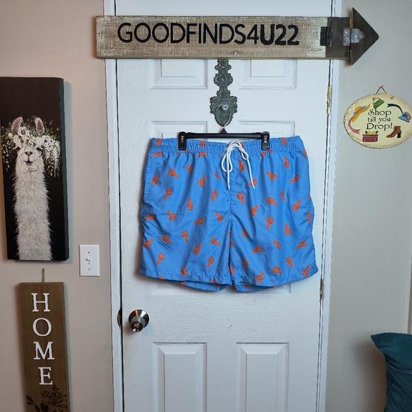Amazon Essentials Men Quick Dry Swim Trunks Lobster Sz XXL - Picture 1 of 9